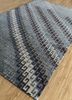 savana grey and black afghan wool hand knotted Rug - FoldShot savana grey and black afghan wool hand knotted Rug - FoldShot