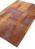 blythe red and orange wool hand knotted Rug - FoldShot