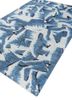 clan blue wool hand knotted Rug - FoldShot clan blue wool hand knotted Rug - FoldShot