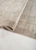 entropy ivory wool and silk hand knotted Rug - FoldShot
