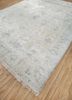 manifest ivory wool and silk hand knotted Rug - FoldShot manifest ivory wool and silk hand knotted Rug - FoldShot