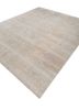 entropy ivory wool and silk hand knotted Rug - FoldShot