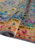 aurora blue wool and silk hand knotted Rug - FoldShot aurora blue wool and silk hand knotted Rug - FoldShot