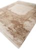 entropy beige and brown wool and silk hand knotted Rug - FoldShot
