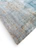 entropy blue wool and silk hand knotted Rug - FoldShot
