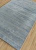 manifest blue wool and silk hand knotted Rug - FoldShot manifest blue wool and silk hand knotted Rug - FoldShot