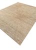 entropy beige and brown afghan wool and silk hand knotted Rug - FoldShot