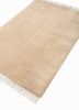 aprezo beige and brown wool and silk hand knotted Rug - FoldShot aprezo beige and brown wool and silk hand knotted Rug - FoldShot