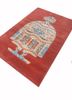 days red and orange wool and silk hand knotted Rug - FoldShot days red and orange wool and silk hand knotted Rug - FoldShot
