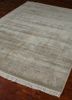 gulmarg grey and black silk hand knotted Rug - FoldShot gulmarg grey and black silk hand knotted Rug - FoldShot