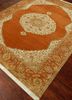 gulmarg red and orange silk hand knotted Rug - FoldShot gulmarg red and orange silk hand knotted Rug - FoldShot