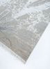 entropy grey and black wool and silk hand knotted Rug - FoldShot