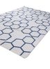 indusbar blue wool flat weaves Rug - FoldShot