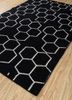 indusbar grey and black wool flat weaves Rug - FoldShot