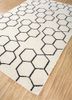 indusbar ivory wool flat weaves Rug - FoldShot