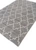 indusbar grey and black wool flat weaves Rug - FoldShot