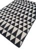 indusbar grey and black wool flat weaves Rug - FoldShot indusbar grey and black wool flat weaves Rug - FoldShot