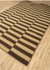 alhambra beige and brown wool flat weaves Rug - FoldShot