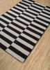 alhambra grey and black wool flat weaves Rug - FoldShot
