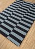 alhambra grey and black wool flat weaves Rug - FoldShot