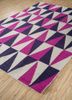 alhambra pink and purple wool flat weaves Rug - FoldShot alhambra pink and purple wool flat weaves Rug - FoldShot