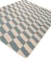 checkers ivory wool and viscose flat weaves Rug - FoldShot