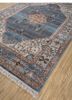 thyme blue afghan wool hand knotted Rug - FoldShot thyme blue afghan wool hand knotted Rug - FoldShot