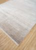 entropy pink and purple wool and silk hand knotted Rug - FoldShot