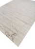 urban pause by kavi ivory wool and silk hand knotted Rug - FoldShot
