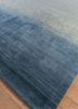 urban pause by kavi grey and black wool and silk hand knotted Rug - FoldShot