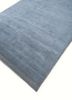 urban pause by kavi blue wool and silk hand knotted Rug - FoldShot urban pause by kavi blue wool and silk hand knotted Rug - FoldShot