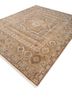 erbe beige and brown afghan wool hand knotted Rug - FoldShot erbe beige and brown afghan wool hand knotted Rug - FoldShot