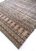 viscaya beige and brown afghan wool hand knotted Rug - FoldShot