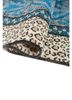 gilded age blue afghan wool hand knotted Rug - FoldShot gilded age blue afghan wool hand knotted Rug - FoldShot