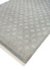 inde rose blue wool and silk hand knotted Rug - FoldShot inde rose blue wool and silk hand knotted Rug - FoldShot