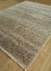viscaya beige and brown afghan wool and silk hand knotted Rug - FoldShot