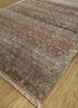 viscaya beige and brown afghan wool and silk hand knotted Rug - FoldShot