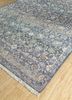viscaya blue afghan wool and silk hand knotted Rug - FoldShot