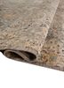 viscaya blue afghan wool and silk hand knotted Rug - FoldShot viscaya blue afghan wool and silk hand knotted Rug - FoldShot