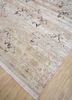 viscaya beige and brown afghan wool and silk hand knotted Rug - FoldShot viscaya beige and brown afghan wool and silk hand knotted Rug - FoldShot