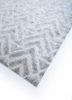 azalea ivory afghan wool and silk hand knotted Rug - FoldShot