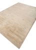 entropy beige and brown afghan wool and silk hand knotted Rug - FoldShot