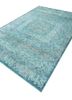 far pavilions blue wool and silk hand knotted Rug - FoldShot far pavilions blue wool and silk hand knotted Rug - FoldShot