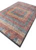far pavilions red and orange wool and silk hand knotted Rug - FoldShot far pavilions red and orange wool and silk hand knotted Rug - FoldShot