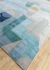 chaos theory by kavi grey and black wool and bamboo silk hand knotted Rug - FoldShot