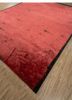 chaos theory by kavi red and orange wool and bamboo silk hand knotted Rug - FoldShot chaos theory by kavi red and orange wool and bamboo silk hand knotted Rug - FoldShot