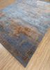 chaos theory by kavi blue wool and bamboo silk hand knotted Rug - FoldShot
