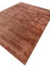 urban pause by kavi red and orange wool and bamboo silk hand knotted Rug - FoldShot