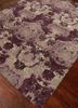 chaos theory by kavi pink and purple wool and bamboo silk hand knotted Rug - FoldShot