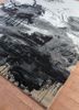 chaos theory by kavi ivory wool and bamboo silk hand knotted Rug - FoldShot